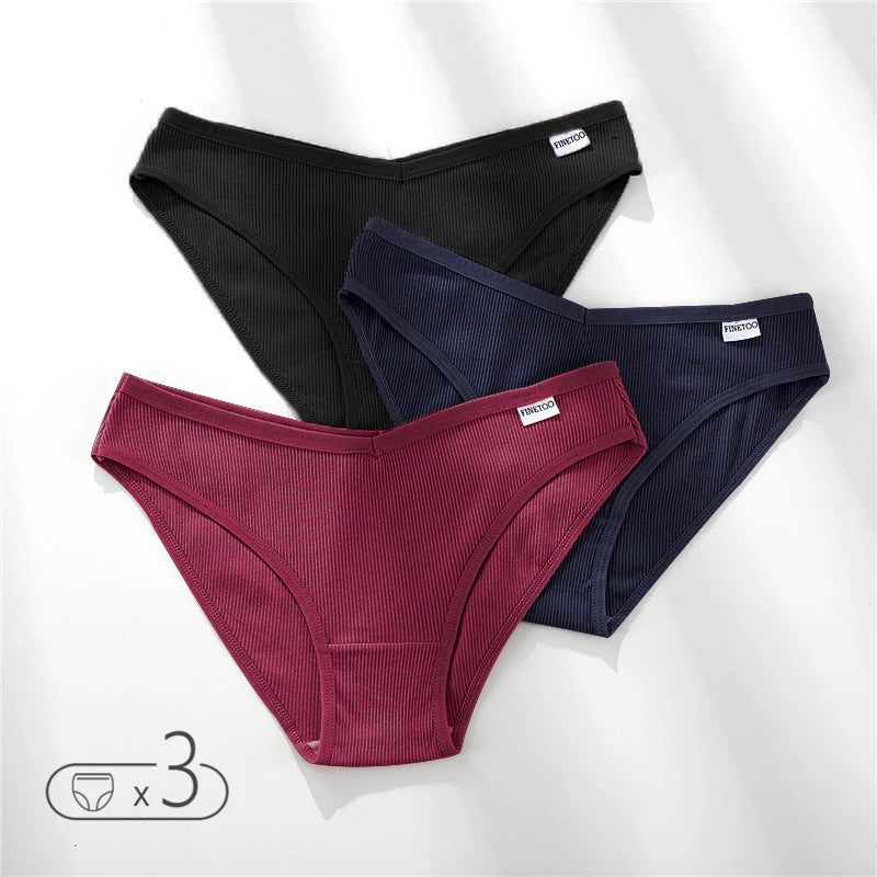 Panties de Algodón FINETOO - Ropa Interior Femenina Sexy Talla M-4XL
