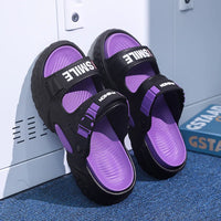 Men's Thick Sole Sport Slides - Waterproof Non-Slip Summer Sandals