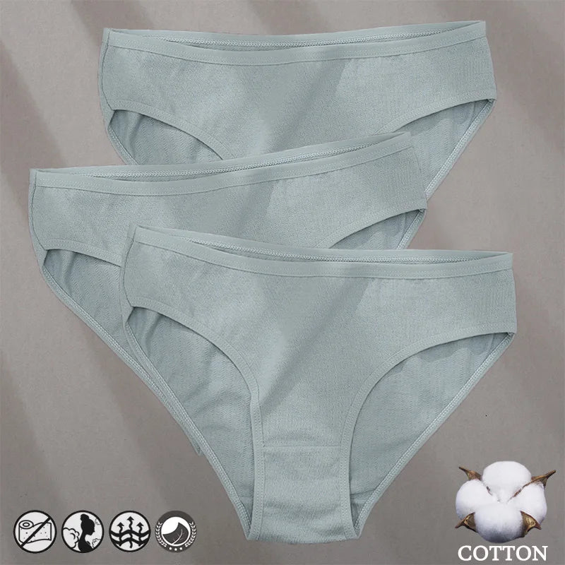 Bragas de Algodón Jacquard Hipoalergénicas para Mujer
