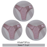 Set de 3 Panties de Algodón Hipoalergénico sin Costuras para Mujer