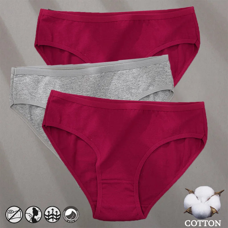 Bragas de Algodón Jacquard Hipoalergénicas para Mujer