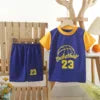 Boys Athletic Sports Set - Polyester Jersey & Shorts 2-Piece