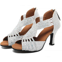 Zapatos de Baile Latino con Diamantes - Salsa Tango Mujer