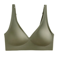 Push-Up Seamless Bra for Women | Wire-Free V-Neck Bralette with Removable Pads (S–3XL)