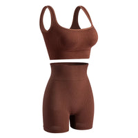 Women's Sports Bra & High-Cut Bikini Set – Wire-Free Padded Yoga Set