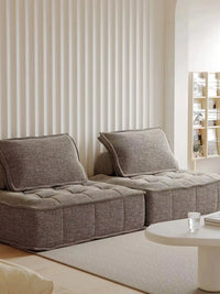 AOMISI Modular Velvet Sofa - Minimalist Square Sectional