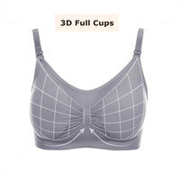 Seamless Front-Open Maternity Nursing Bra – One-Hand Access Removable Pads Breastfeeding Bra