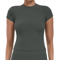 Women's Quick-Dry Crop Top | 4-Way Stretch Yoga & Running Shirt