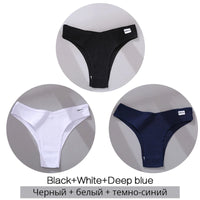 Set de 3 Panties de Algodón Hipoalergénico sin Costuras para Mujer