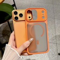 For 17 Pro Max Plain Matte Magnetic Protective Phone Case with AI Button
