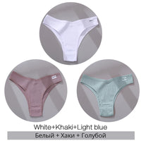 Set de 3 Panties de Algodón Hipoalergénico sin Costuras para Mujer