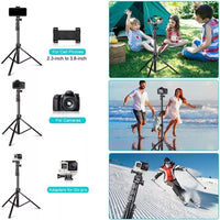 Five Section Phone Selfie Stick Tripod Suitable for Mobile Phone Cameras Holder Stand Opp Bag 300 Portable 1.6 Meter 160cm Black