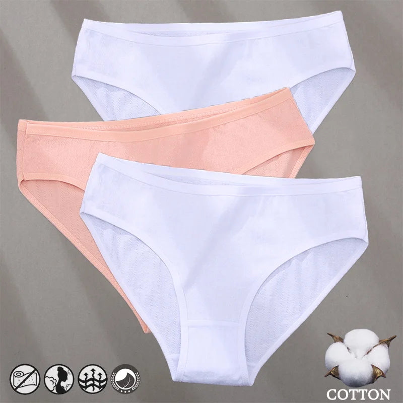 Bragas de Algodón Jacquard Hipoalergénicas para Mujer