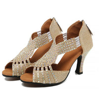 Zapatos de Baile Latino con Diamantes - Salsa Tango Mujer