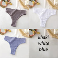Set de 3 panties sin costuras de talle alto para mujer