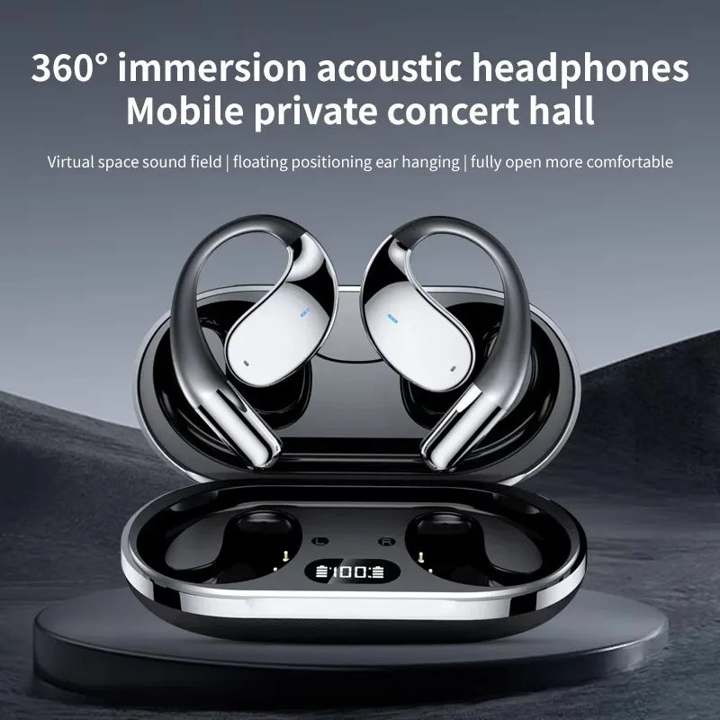 Hot Selling Yyk-q39 True Wireless Earphones Ows Open Ear Hanging Sports Earbuds With Noise Cancelling and Hifi Heavy Bass