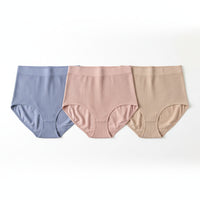 Set de 3 panties sin costuras de talle alto para mujer