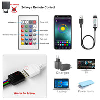 Bluetooth RGB LED Strip Light | 5V USB 5050 SMD Smart App Control