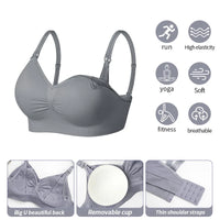 Seamless Maternity & Nursing Bra – Wire-Free Front-Opening Breastfeeding Underwear