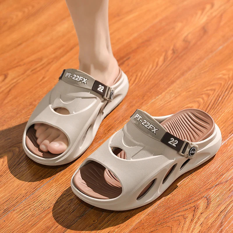 Ehanking Men's Classic Platform EVA Slides - Quick-Dry Beach Sandals