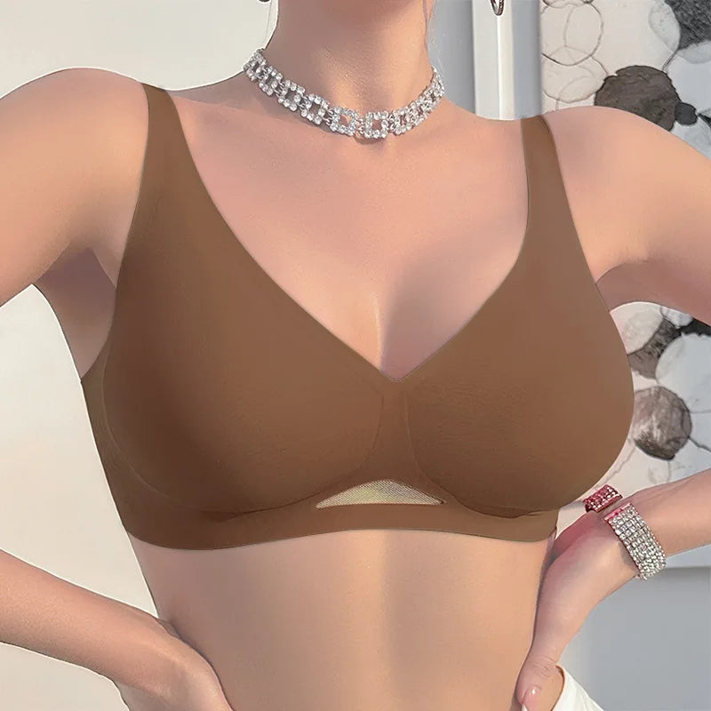 Jelly Gel Seamless Push-Up Bra | Wire-Free U-Back Bralette for Women