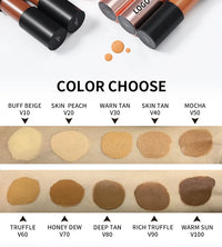 Waterproof Liquid Foundation — Full Coverage, Oil-Control, 10 Shades, 30ml