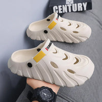 Men's Sporty Lightweight EVA Slippers - Closed Toe Non-Slip Summer Shoes
