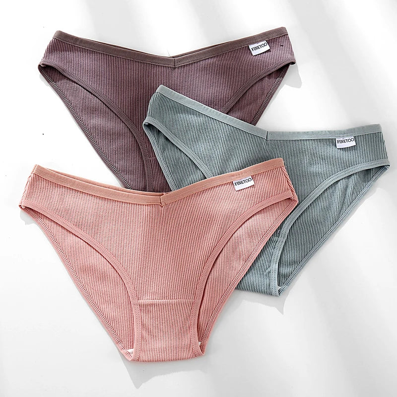 Panties de Algodón FINETOO - Ropa Interior Femenina Sexy Talla M-4XL