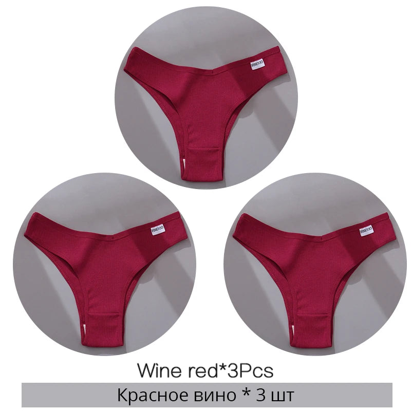 Set de 3 Panties de Algodón Hipoalergénico sin Costuras para Mujer