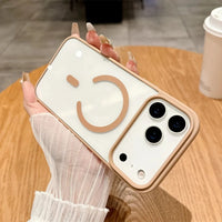 Transparent Magnetic iPhone Case – MagSafe Compatible, Anti-Drop TPU | iPhone 13 to 17 Pro Max
