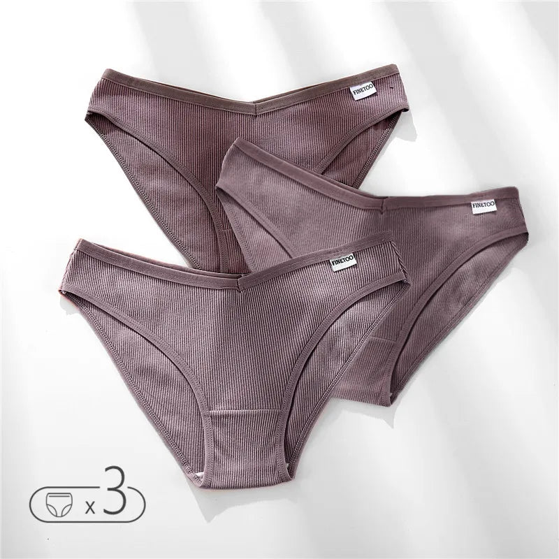 Panties de Algodón FINETOO - Ropa Interior Femenina Sexy Talla M-4XL