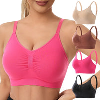 Plus Size Deep Cup Seamless Bra – Wire-Free Back Fat Coverage Full Support