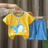 Girls Cotton Pajama Set - Cartoon Print Summer Sleepwear