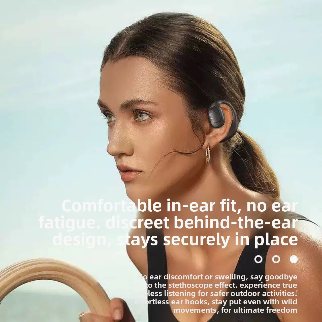 Open Type Non-Ear New Bone Conduction Sports Business Ear-Hanging OWS Wireless for 5.0 LED JL Life Waterproof Headset