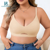 Plus Size Wireless Sports Bra | Seamless Push-Up, Low Back | Sizes XL–4XL
