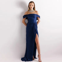 Sharon Said Off Shoulder Mermaid Gown with Train - Luxury Evening Dress