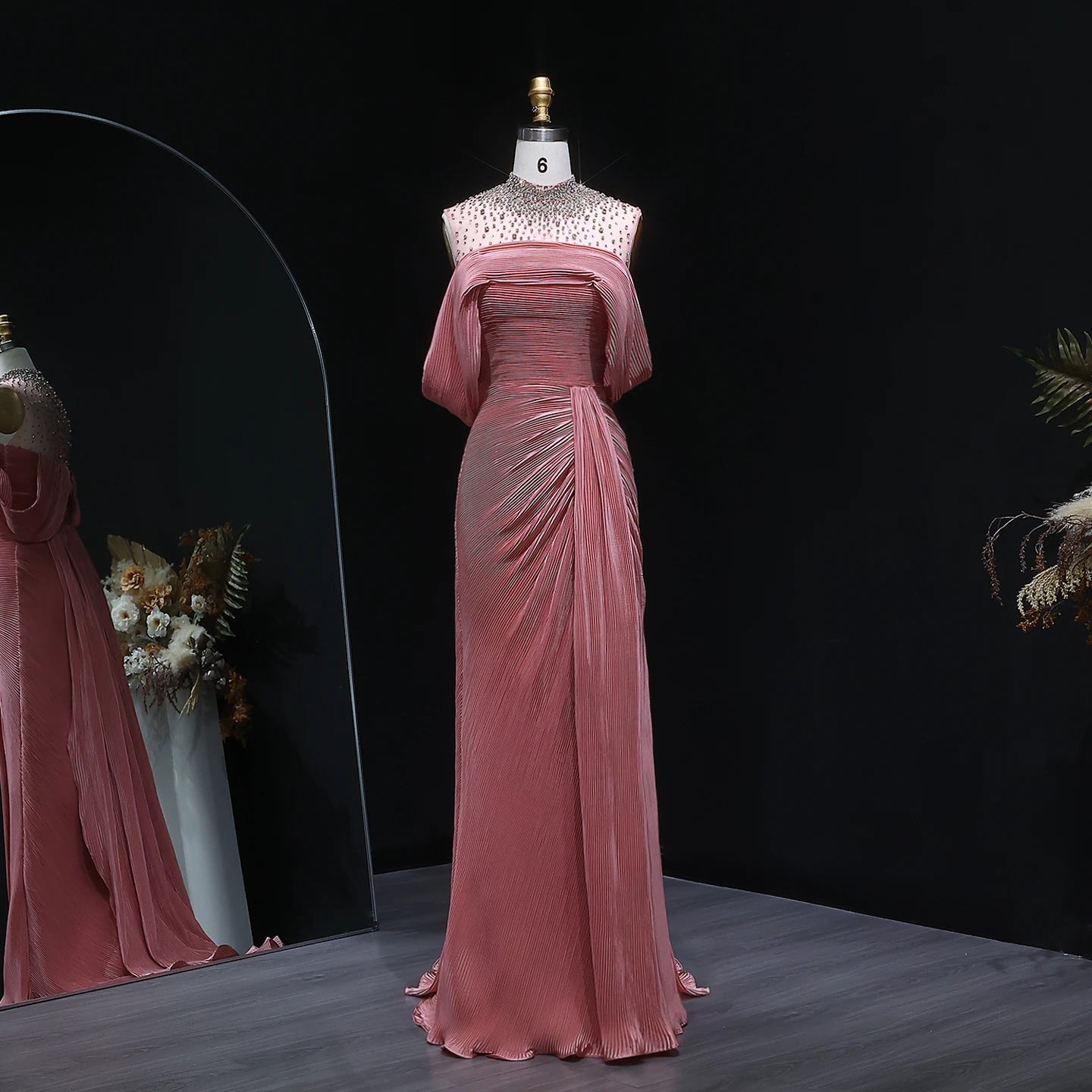 Sharon Said Off Shoulder Mermaid Gown with Train - Luxury Evening Dress