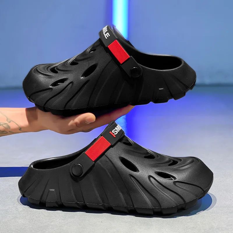 Men's Sporty Lightweight EVA Slippers - Closed Toe Non-Slip Summer Shoes