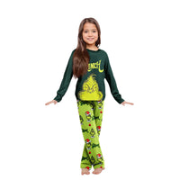 Drop Shipping New Autumn Winter Crew Neck Family Matching Pajamas Christmas Parent-child Wear Long Sleeve Xmas Family PJS