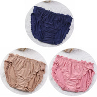 3-Pack Plus Size Ice Silk Modal Briefs – Soft High-Elasticity Women's Underwear (4XL–6XL)