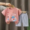 Girls Cotton Pajama Set - Cartoon Print Summer Sleepwear