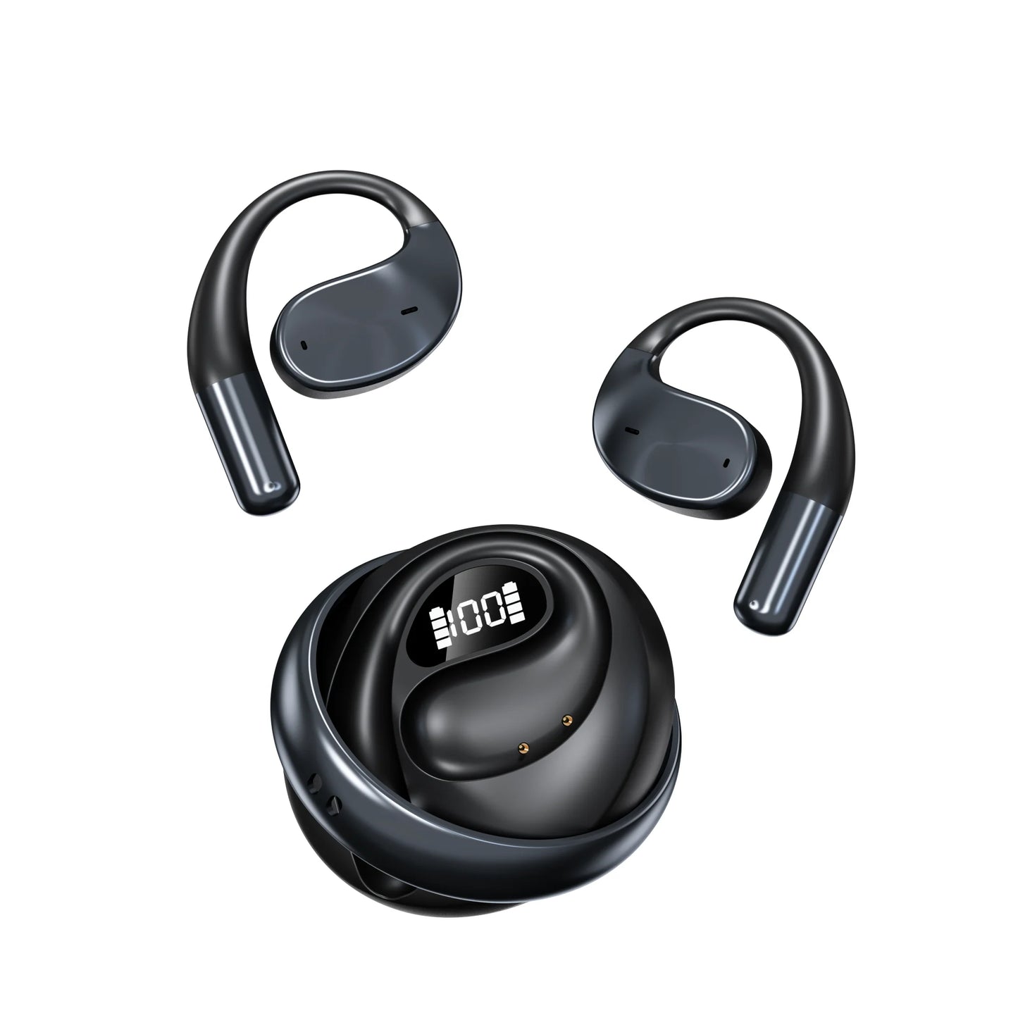 OWS Open-Ear Wireless Earphones with Ear Hook — Bluetooth 5.4, IPX4 Waterproof