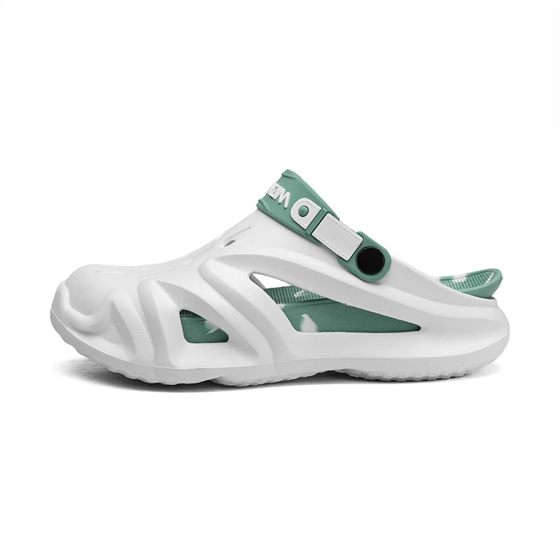 Platform EVA Clogs - Adjustable Strap Camouflage Slides for Men