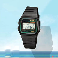 BN-F91 Harajuku Style Digital Watch – Acrylic Band, Luminous, Unisex Fashion Watch