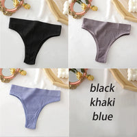 Set de 3 panties sin costuras de talle alto para mujer