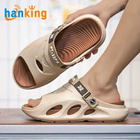 Ehanking Men's Classic Platform EVA Slides - Quick-Dry Beach Sandals