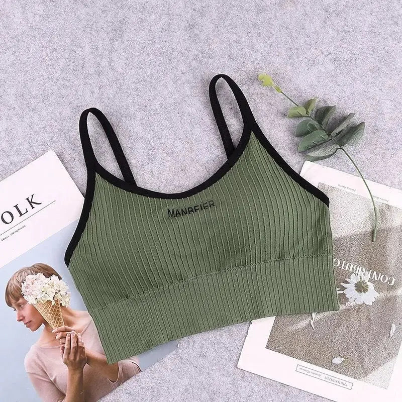 Women's Cotton Sports Bra | Soft Crop Top Tube Bra for Gym & Everyday Comfort