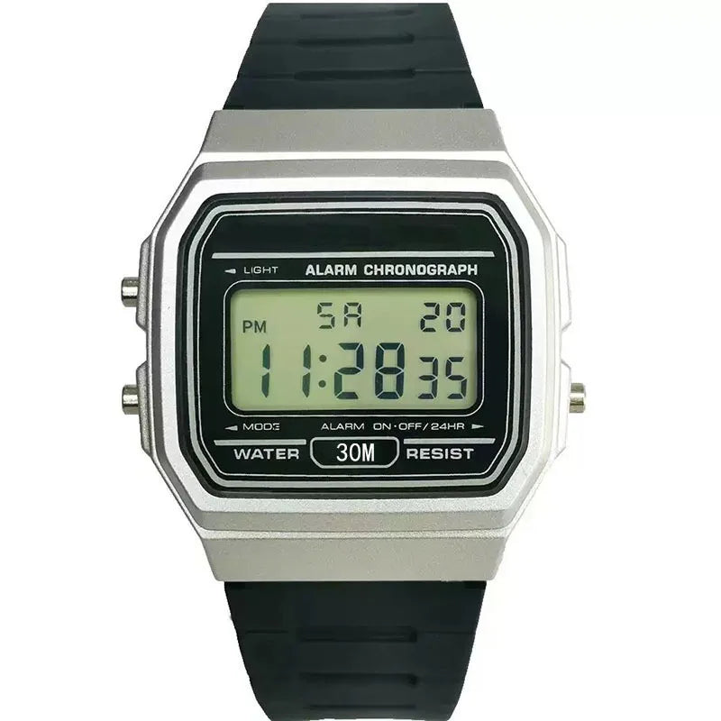BN-F91 Harajuku Style Digital Watch – Acrylic Band, Luminous, Unisex Fashion Watch