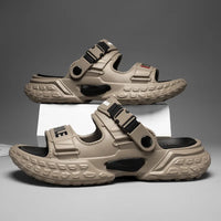 Men's Thick Sole Sport Slides - Waterproof Non-Slip Summer Sandals