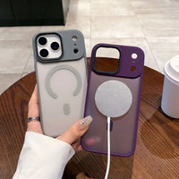 Magnetic Case for iPhone 15 16 Pro Max 17 Air Matte Clear Cover for iPhone 17 Pro Max Magnetic Phone Case